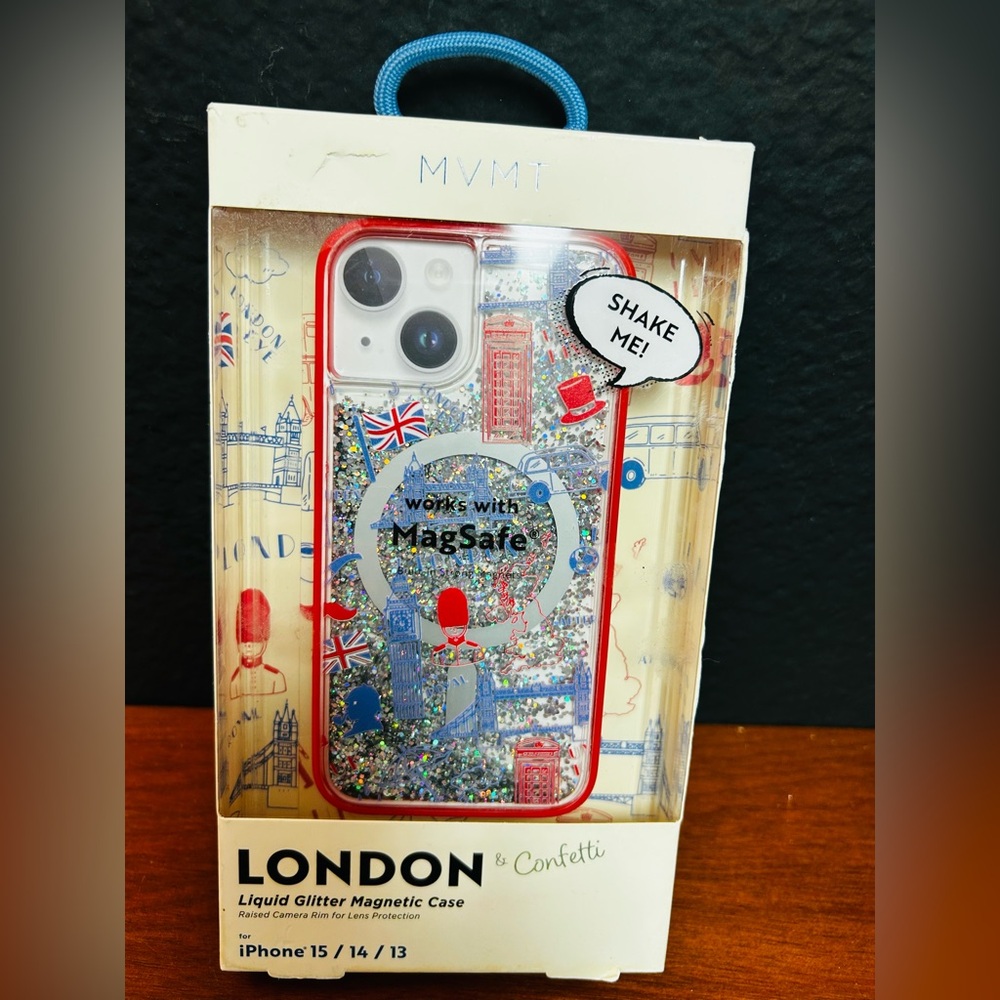 MVMT London & Confetti‎ Liquid Glitter Magnetic Case Iphone 15 14 13 NIB